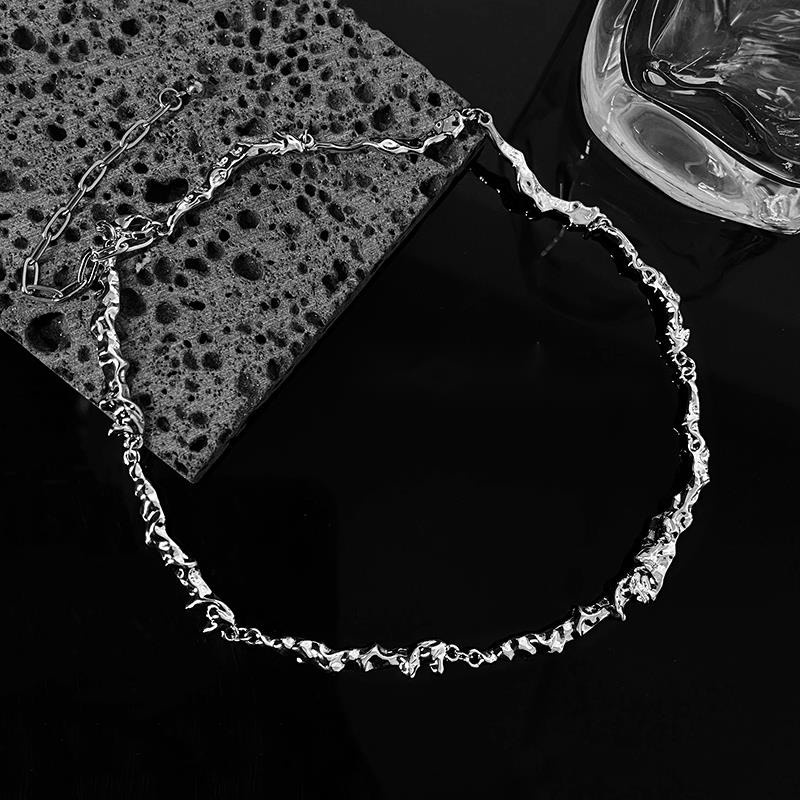 Vòng cổ Bằng Thép Titan Phong Cách hip hop Cá Tính Cho Nữ