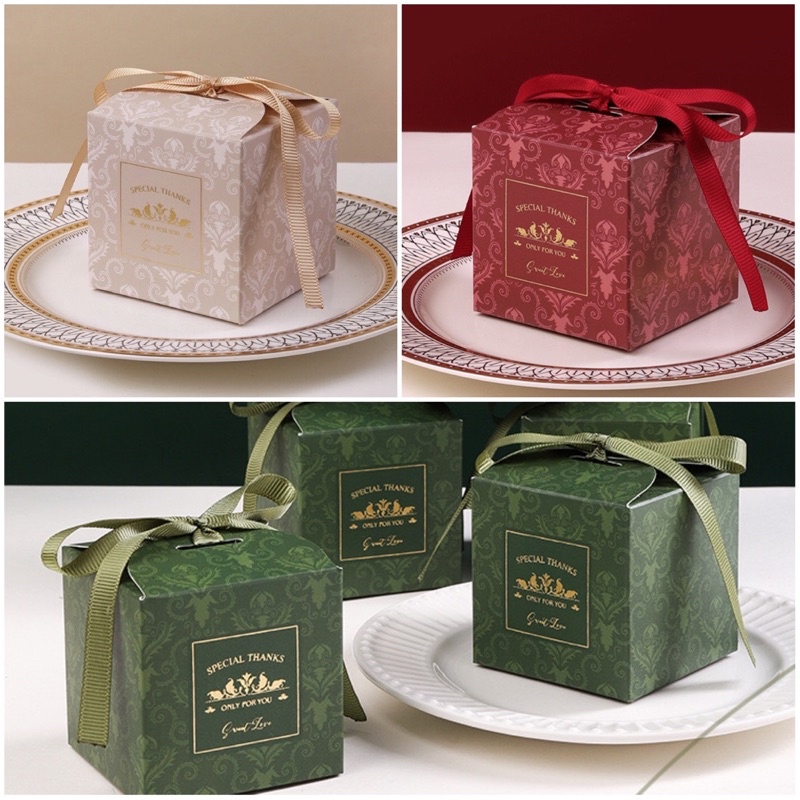 Hộp quà tặng Cảm ơn, hộp quà cưới mini tông màu sang trọng