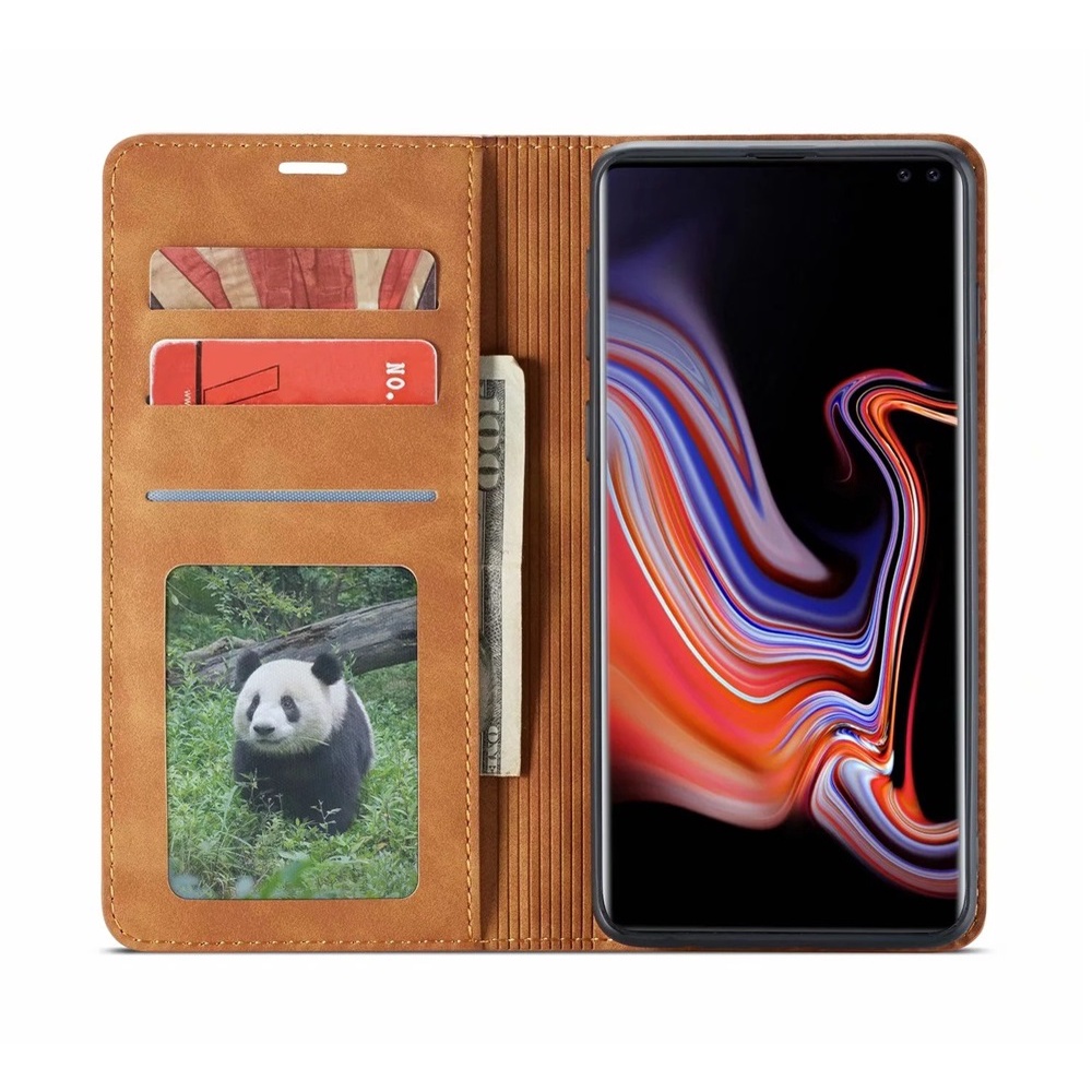 Bao da Samsung S10 5G Cao cấp - Thiết kế dạng ví sang trọng -Phong cách Da lộn - Có ngăn cài thẻ - tiên mặt