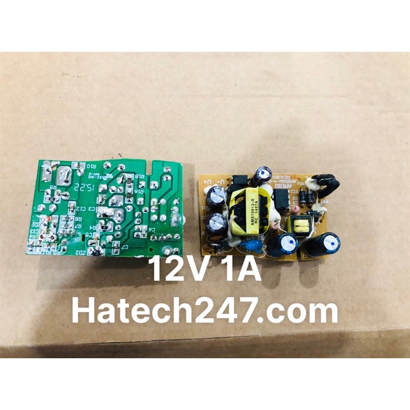 Bo nguồn không vỏ 12V 1A KT 3.4 x 5.3cm