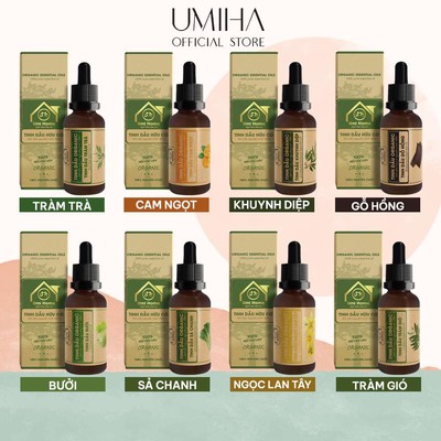 Tinh Dầu Thiên Nhiên Nguyên Chất Umiha 10/30ml | Tự Chọn Mùi | Giúp Thơm Phòng, Xả Stress, Kích Thích Miễn Dịch Dịch