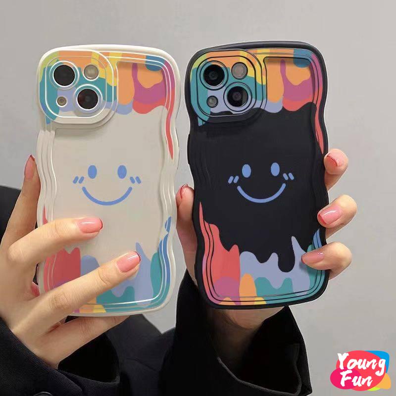 Ốp Lưng Mặt Cười Vivo Y11 Y12 Y15 Y17 Y12i Y20 Y20i Y20s Y12s Y12a Y21S Y33S Y33T Y21T Y21A Y21 2021 Y91C Y1s Y95 Vỏ Mềm Bảo Vệ Ống Kính Máy Ảnh