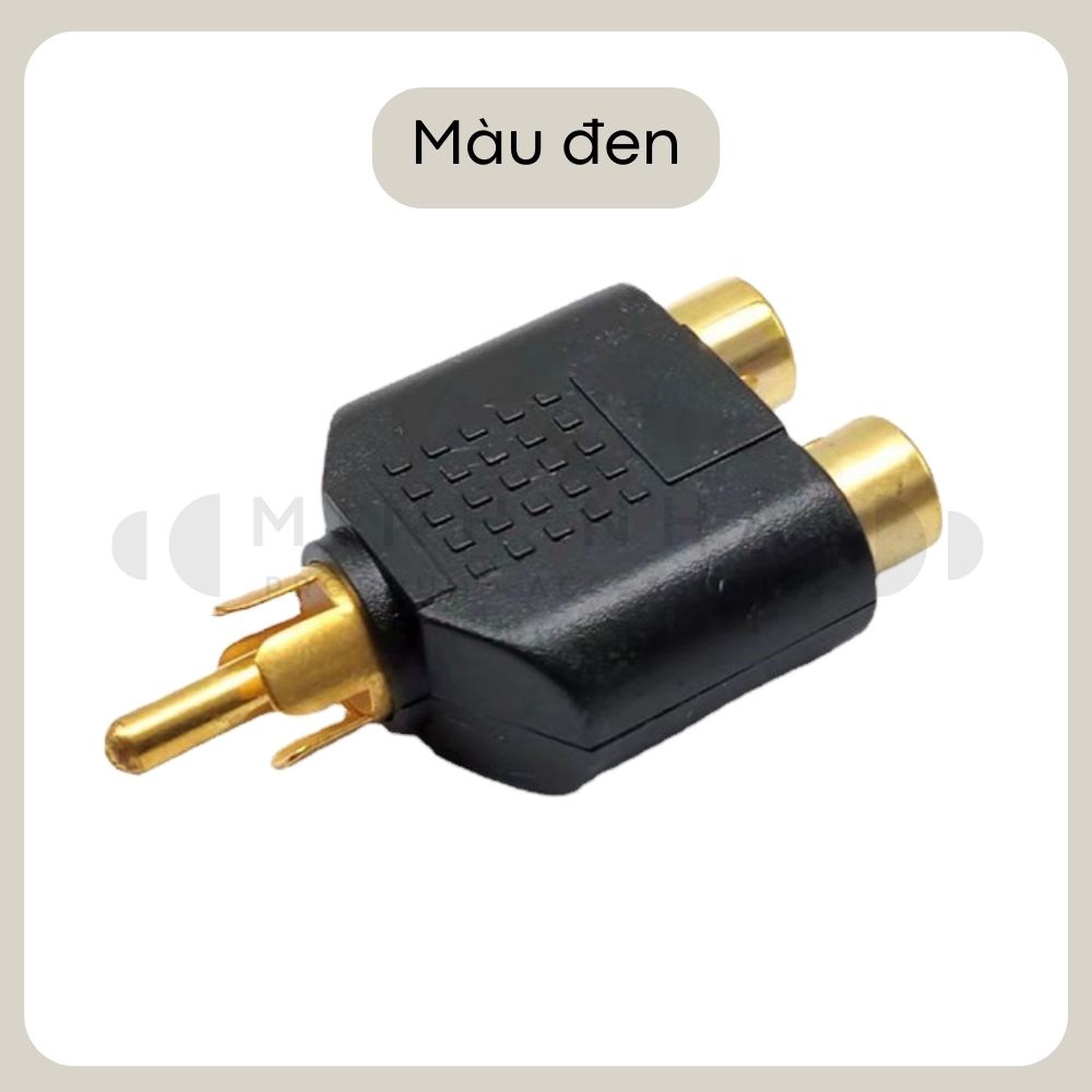 Jack chia audio 2 RCA âm sang 1 RCA dương, chân đồng