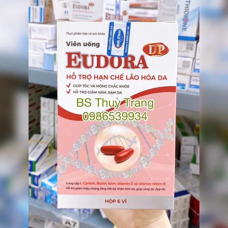 Viên uống hạn chế lão hoá da, giúp tóc móng chắc khoẻ Eudora DP - hộp 60 viên