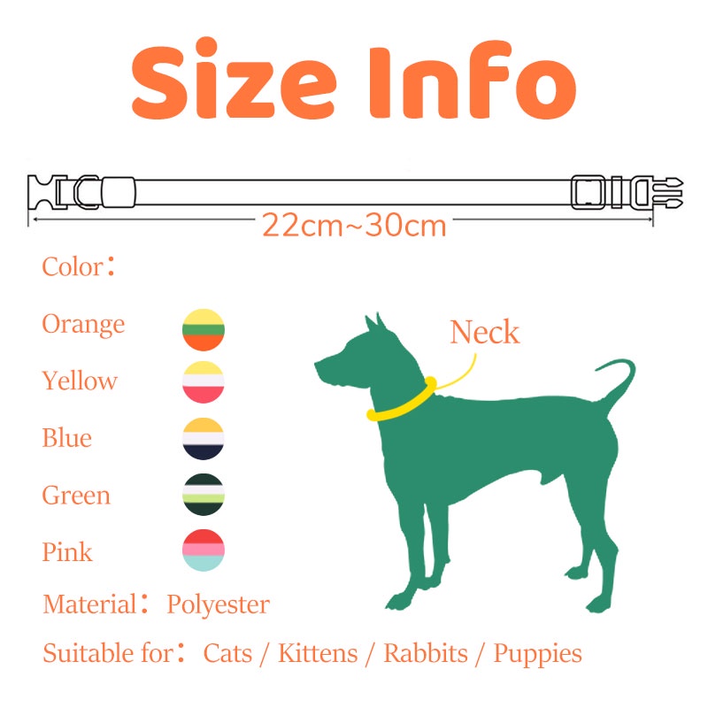 HamshMoc Vòng Cổ Nhẹ Mềm Mại Thoải Mái Bền Bỉ Có Chuông Và Nơ Dễ Thương Có Thể Điều Chỉnh Cho Thú Cưng / Mèo / Thỏ