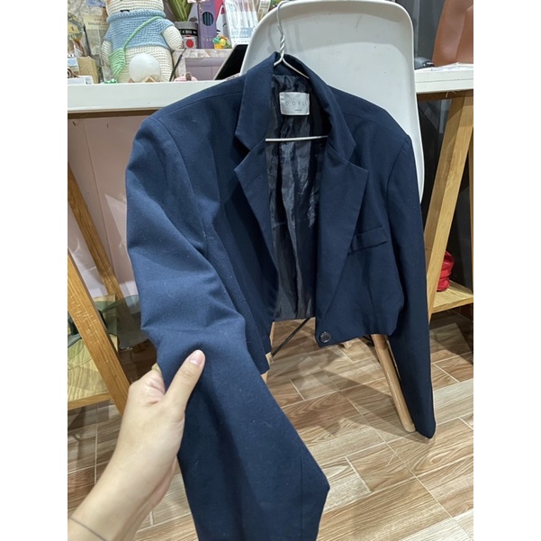Áo blazer tay dài croptop Nhật/Hàn siêu sang