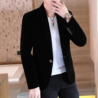 ✙Áo Khoác Vest Nhung Trơn Phong Cách Phương Tây Thời Trang Mùa Thu Hàng Mới Dành Cho Bạn Nam 1213