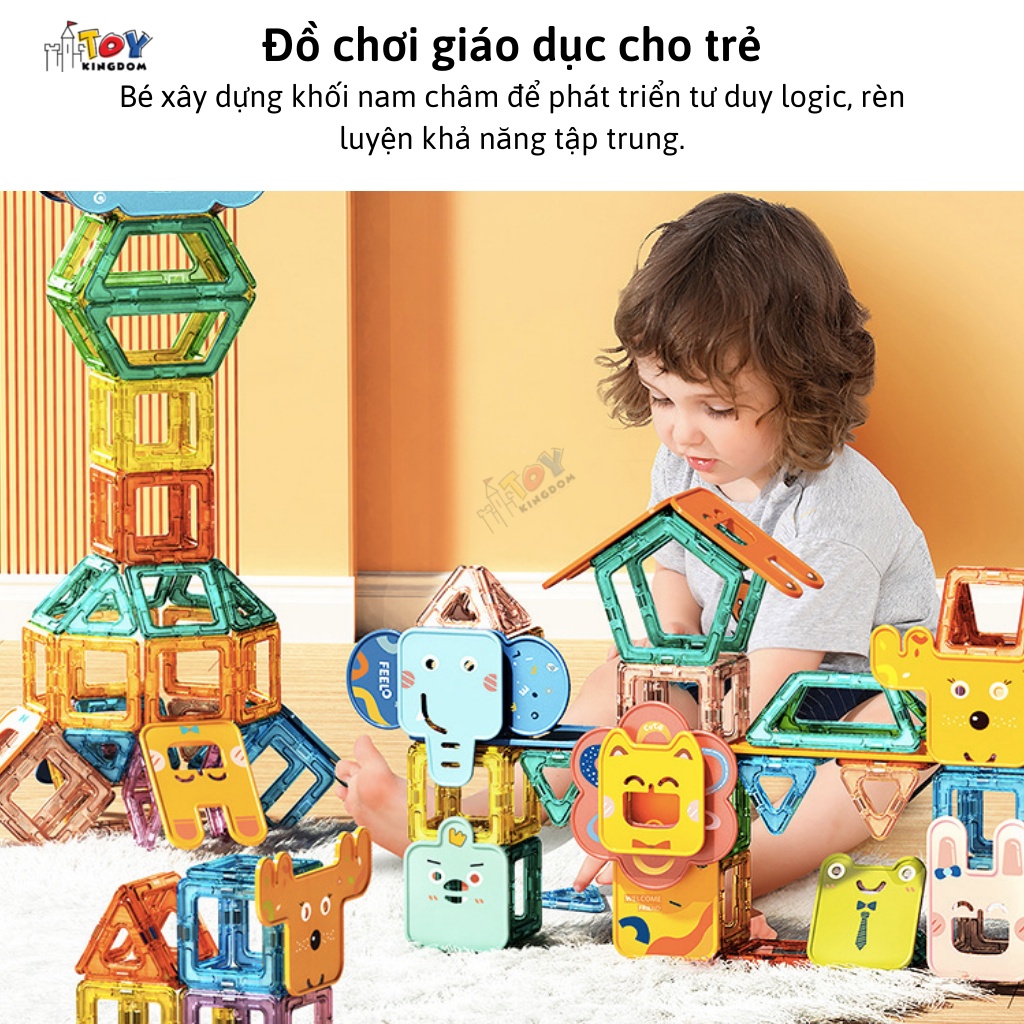 Đồ Chơi Xếp Hình Nam Châm Cao Cấp Ahihi Theo Chủ Đề - Tặng Hộp Đựng