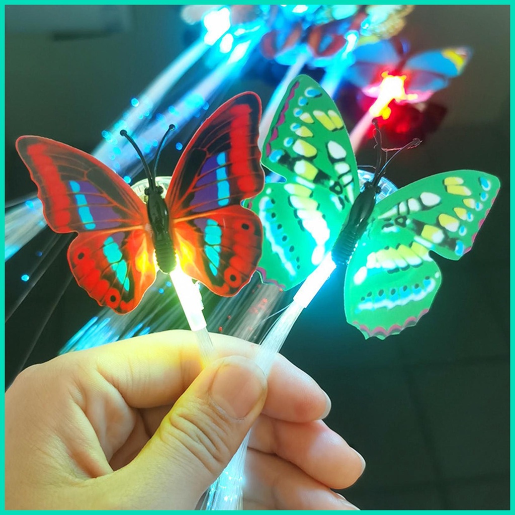 Kẹp Tóc Bướm Có Đèn Led Phát Sáng Nhiều Màu