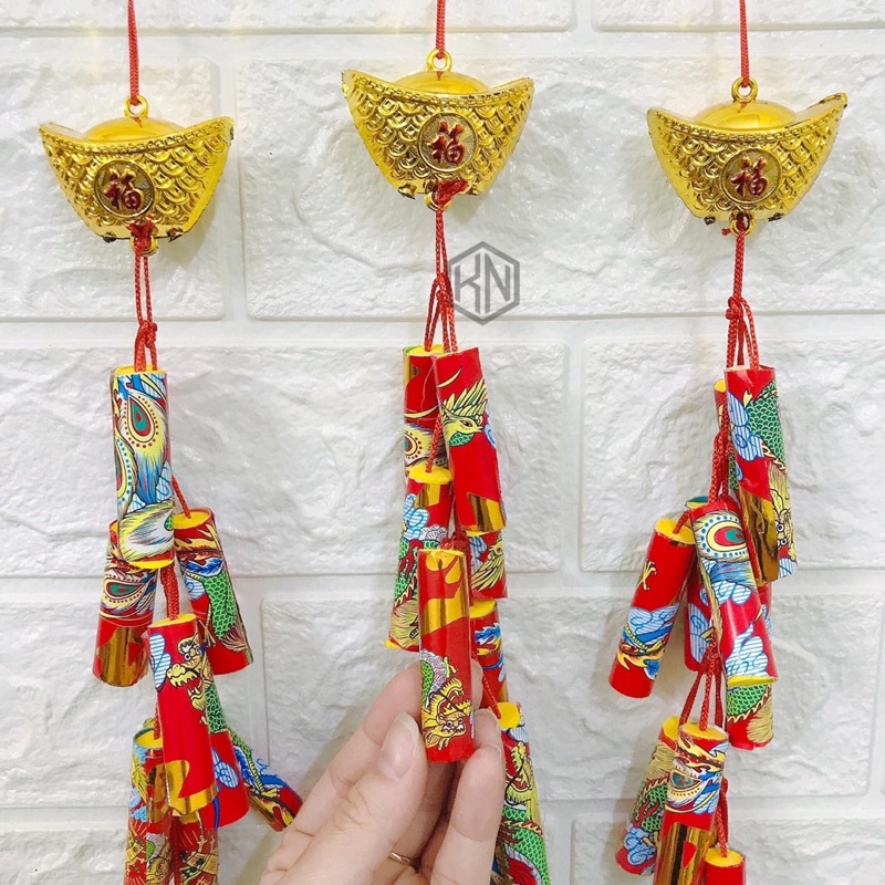 Set 3 dây pháo giả trang trí Tết loại nhỏ