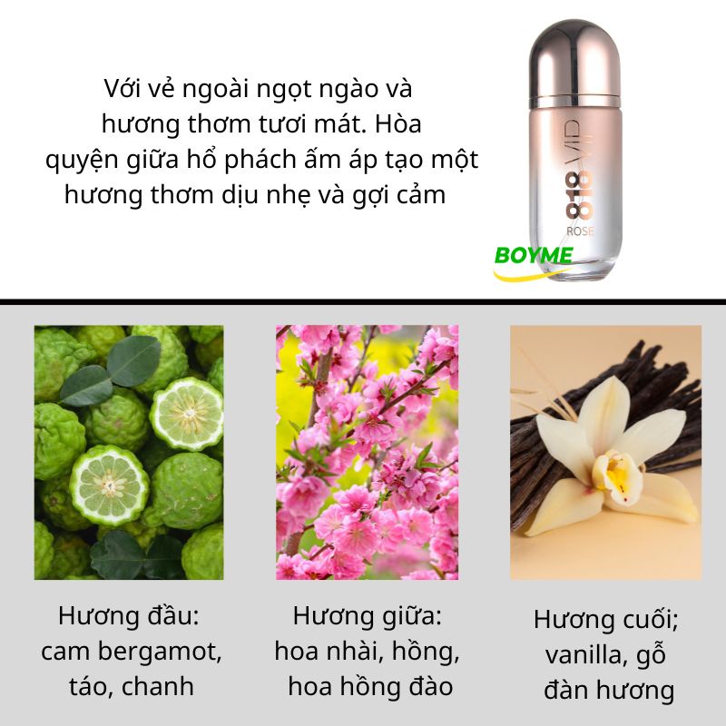 Nước Hoa Nữ Chính Hãng Cao Cấp 818 VIP, Hương Thơm Tinh Tế, Ngọt Ngào, Sâu Lắng Cho Chàng Say Đắm, Thể Tích 100ML