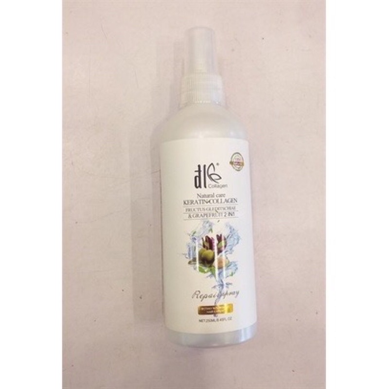 Xịt dưỡng tóc ĐL DLE Collagen 250ml, nuôi dưỡng và phục hô tóc xơ kích thích mọc chính hãng