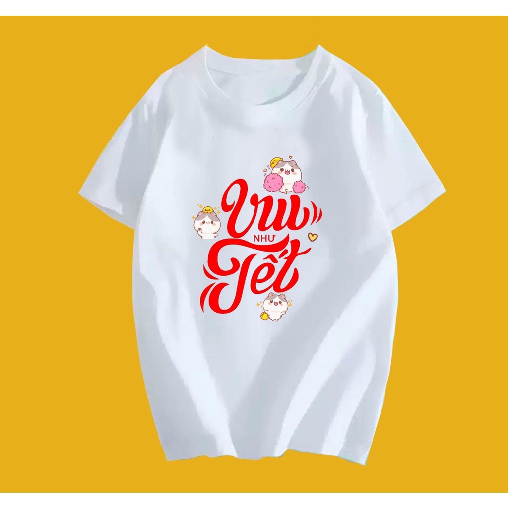 Áo thun Tết gia đình hội nhóm cặp đôi phông unisex nam nữ thun cotton dày dặn SGY440-42 SGSTORE1