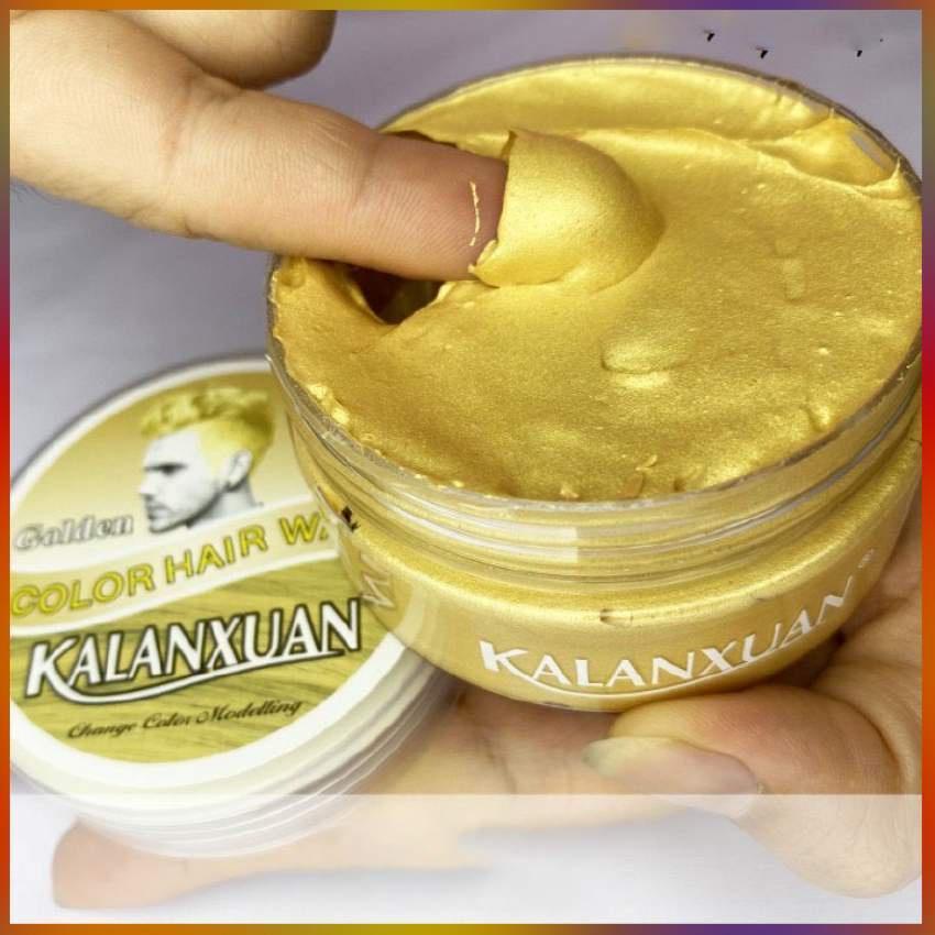 Sáp Vuốt Tóc Tạo Kiểu Màu Vàng Kalanxuan 100g Cho Nam &amp; Nữ Color Hair Wax