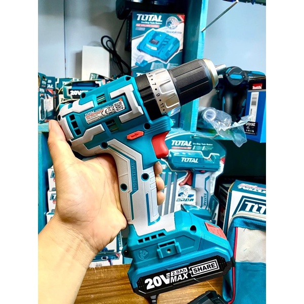 TOTAL Máy khoan búa dùng pin không chổi than TIDLI20608