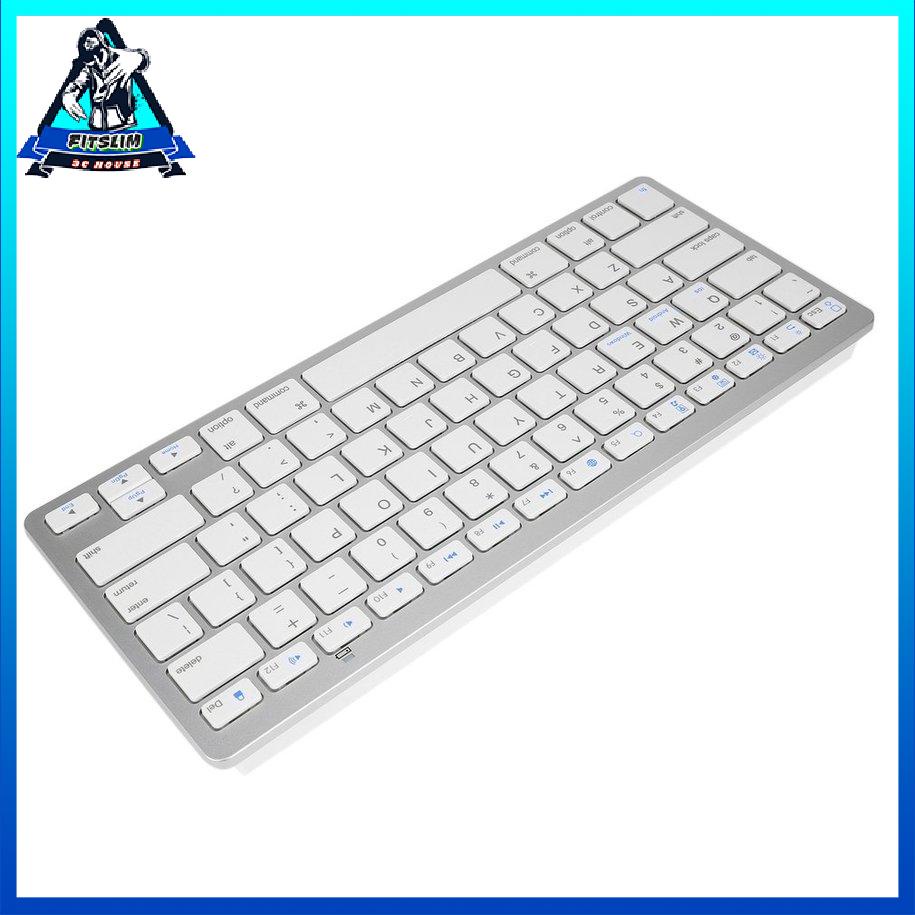 Bàn Phím Không Dây Siêu Mỏng Màu Bạc Thích Hợp Cho Air Ipad Mini Mac [S/12]