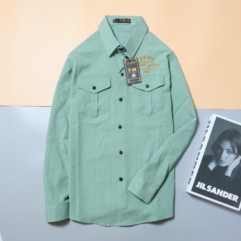 Áo Sơ Mi Nam Tay Dài Vải Đũi Thêu Ngựa Phối Túi Hộp Có Đủ Màu Phong Cách Sang Trọng Trẻ Trung [NEW UNISEX]