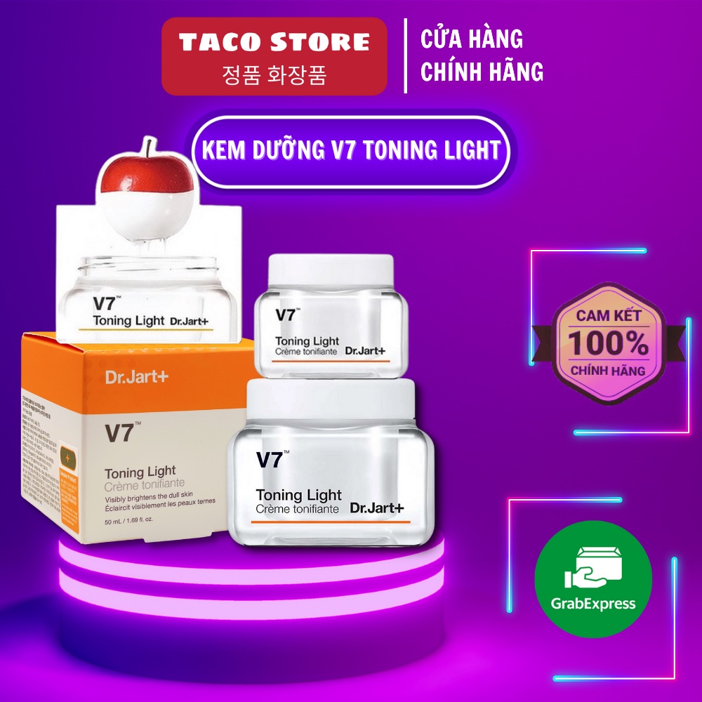 Kem Dưỡng Trắng Tái Tạo Da V7 Toning Light Dr.Jart+ Hàn Quốc 15ml/50ml