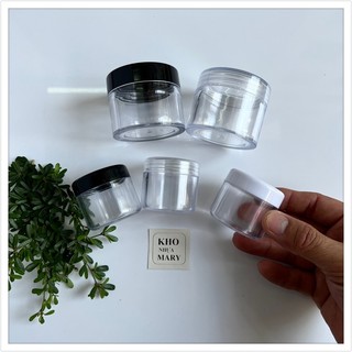 Hủ nhựa nhỏ nắp trắng 50g / 30gr / 20gr / 10gr - lọ hủ kiếng trong suốt chiết mỹ phẩm , mẫu thử spa , hủ chiết du lịch