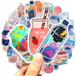 Set 50 sticker hình dán chai ly nước chống thấm nước