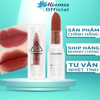Son 3ce soft matte lipstick speak to me son thỏi lì màu đỏ mận chín thiết kế vỏ trong suốt
