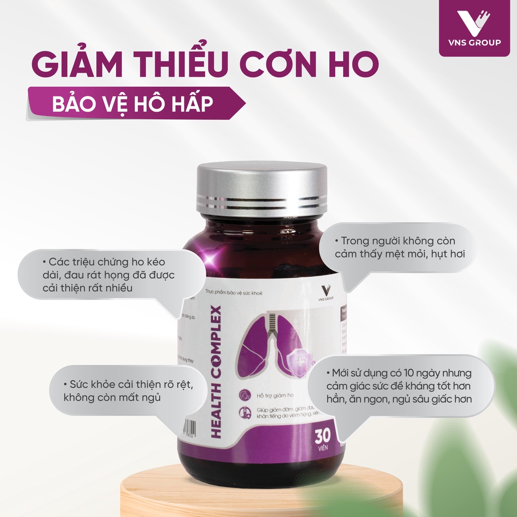 Thực phẩm chức năng bảo vệ sức khỏe Health Complex VNS Group tăng sức đề kháng hộp 30 viên