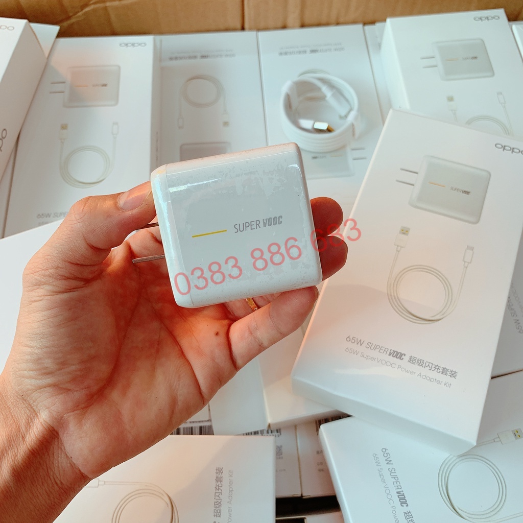 Bộ Sạc 65W Super Vooc Siêu Nhanh Chính Hãng Dùng Cho Find X2 Pro, Realme, Reno Ace Và Các Dòng Đời Cao - Nika Store