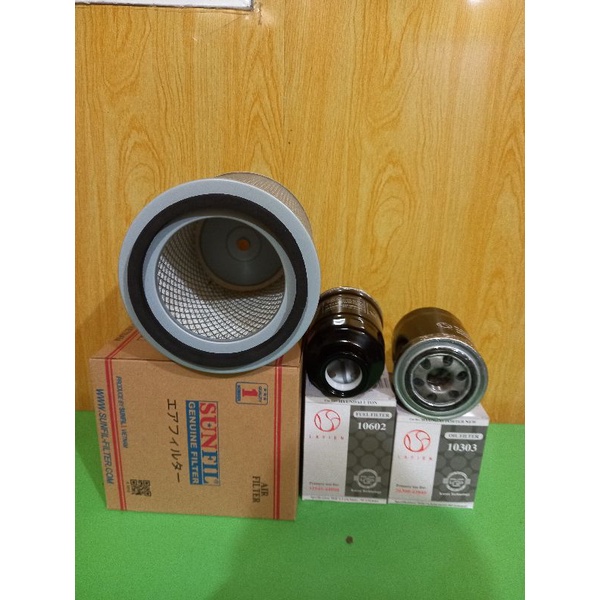 bộ lọc 3 món gồm lọc dầu, lọc gió, lọc nhớt xe Kia tải 1t4, k140, k2700, K165, K190