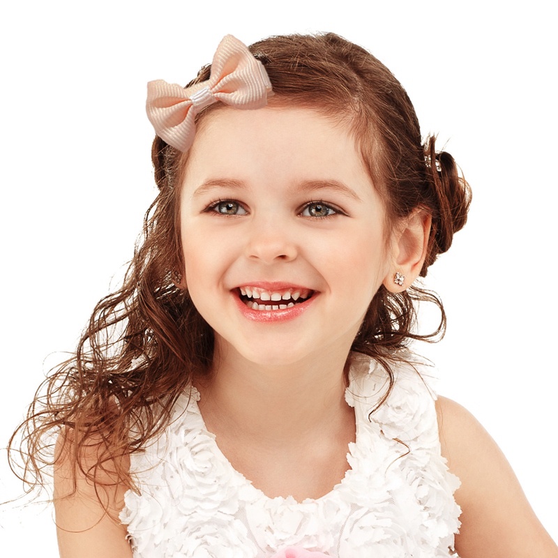 Kẹp Tóc Nơ Họa Tiết Hoạt Hình Phong Cách Công Chúa Cho Bé Gái