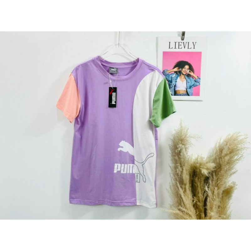 Áo thun unisex cao cấp phối màu thời trang p.u.m.a chuẩn hàng xuất xịn tem mác full