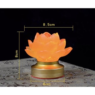 [HÀNG SẴN-MẪU SẠC ĐIỆN] CẶP 2 CHIẾC ĐÈN LED HOA SEN LƯU LY THỜ CÚNG TRANG TRÍ