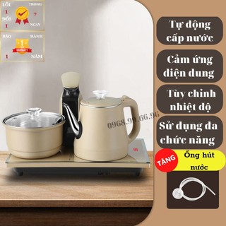 Bộ ấm pha trà, ấm đun siêu tốc - tự động cấp nước, tự động đun sôi, tự động ngắt, cảm ứng đa dụng