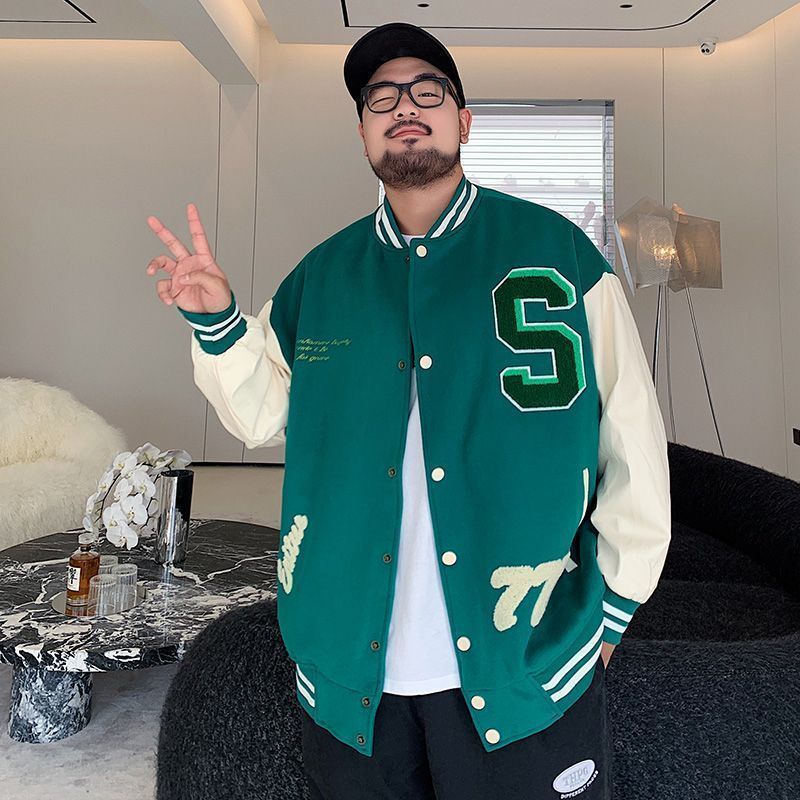 Áo khoác bomber đôi thêu phong cách Hàn Quốc cho nam simple áo varsity jacket retro áo khoác bóng chày nam fashion áo khoác gió 2 lớp from rộng varsity jacket bomber