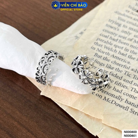Nhẫn hoa Iris đơn giản chất liệu bạc Thái 925 thời trang phụ kiện trang sức nữ Viễn Chí Bảo N000801
