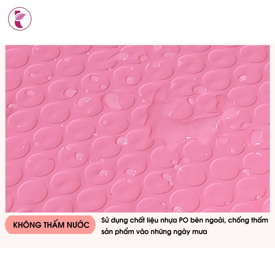 11x13cm - 50 Túi nilon Hồng Túi gói hàng chống sốc lót bóng khí niêm phong