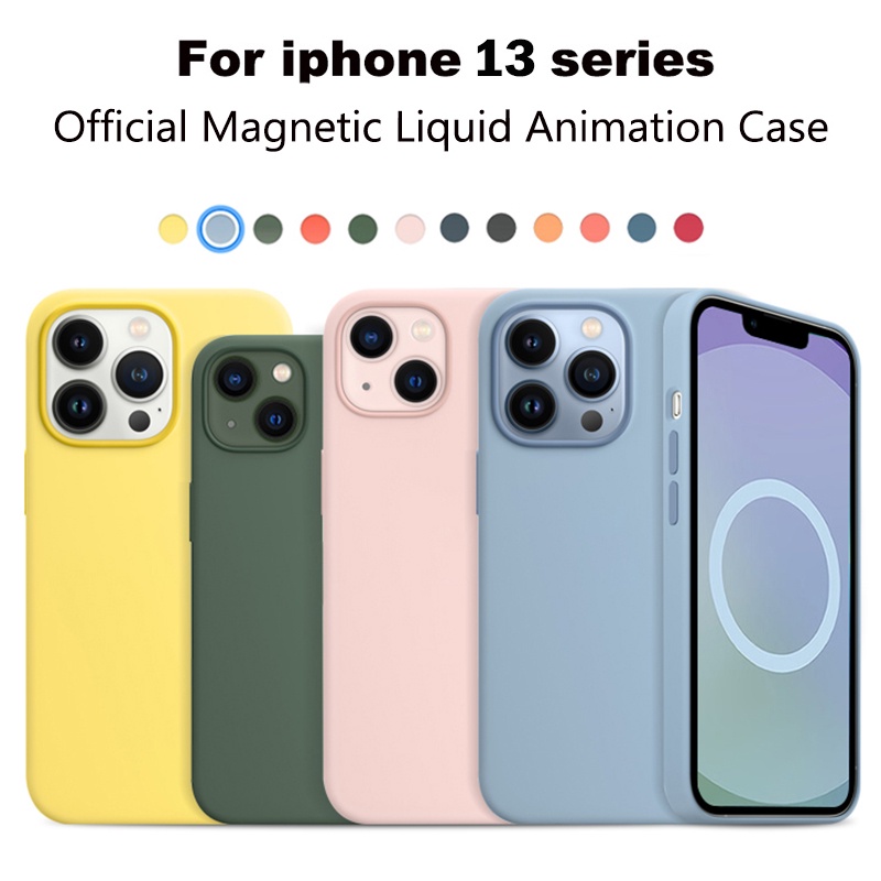 Ốp Điện Thoại Silicon Từ Tính Bảo Vệ Toàn Diện Cho iPhone 13 Pro Max 13