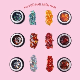 Set gel nhũ huaxi hổ phách ánh xà cừ kèm bảng màu