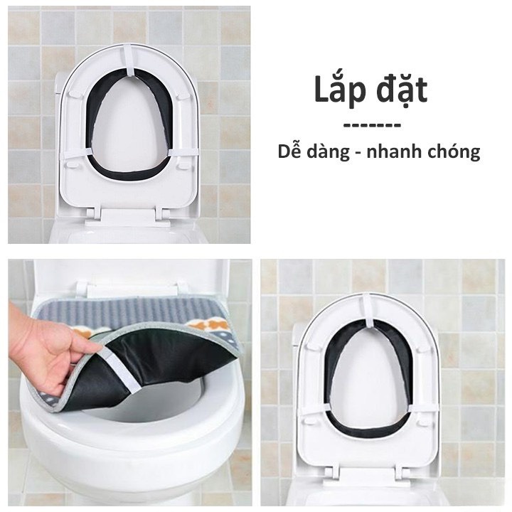 Miếng Lót Bồn Cầu Siêu Ấm, siêu êm, siêu đẹp mắt