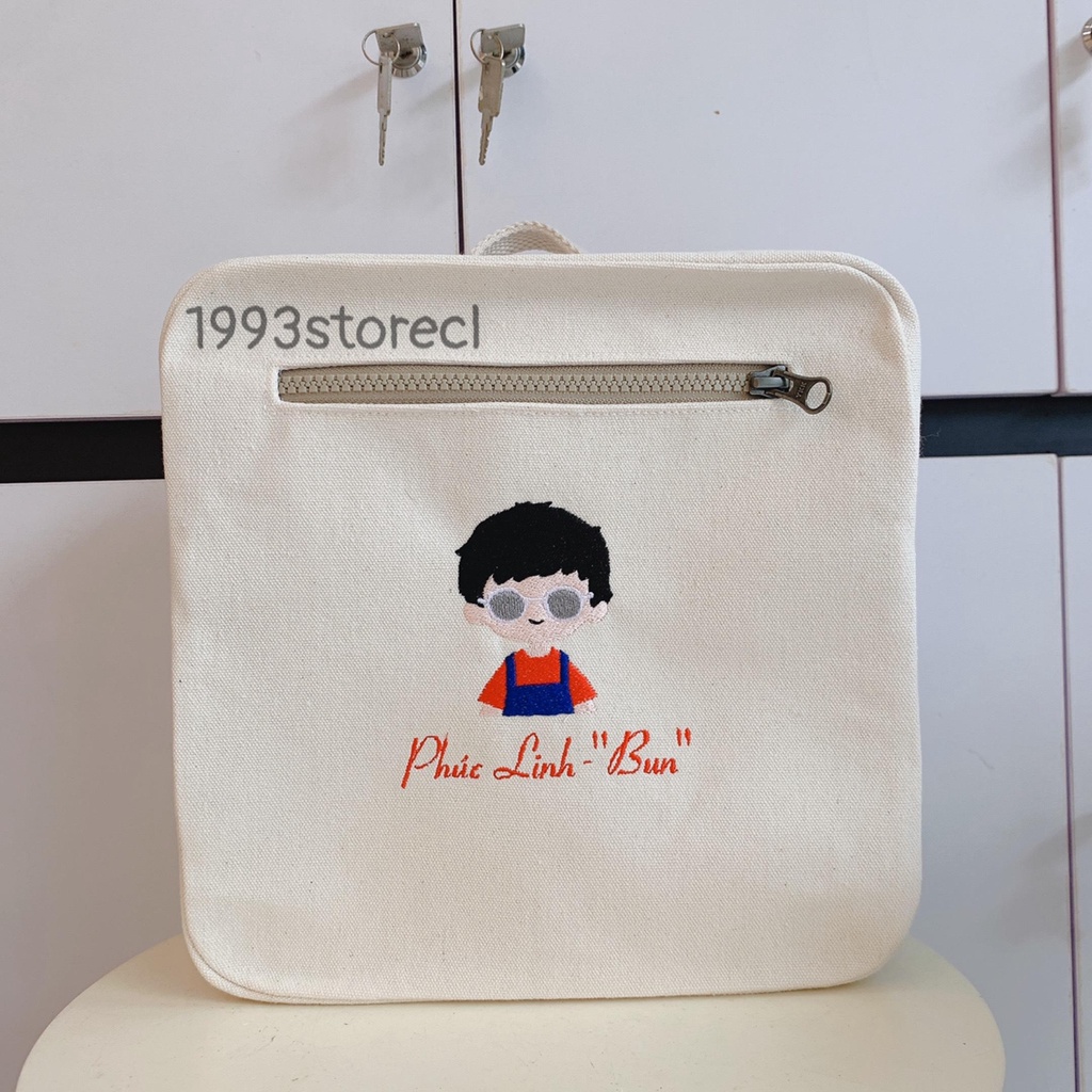 Balo thêu theo yêu cầu cho bé trai - bé gái đi học xinh xắn đáng yêu size 25x25cm