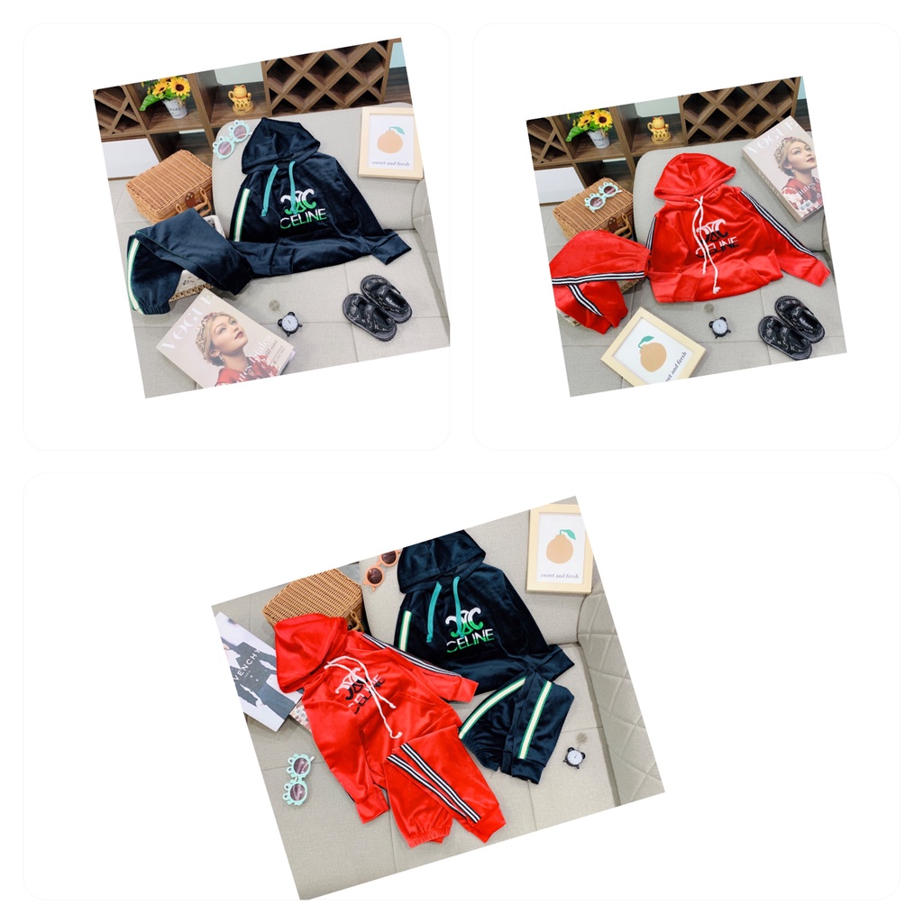 Bộ tuyết nhung cao cấp cho bé từ 20-30kg