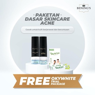 Image of Promo Bening's  Acne Skincare (free okywhite trial package) | Paketan Jerawat dan Beruntusan