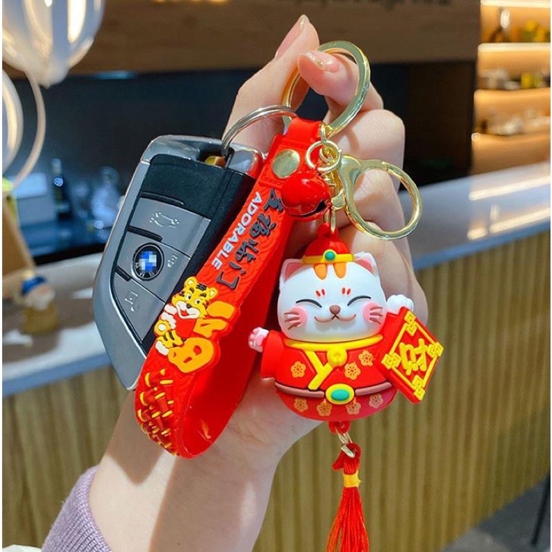 Móc khoá mèo thần tài may mắn