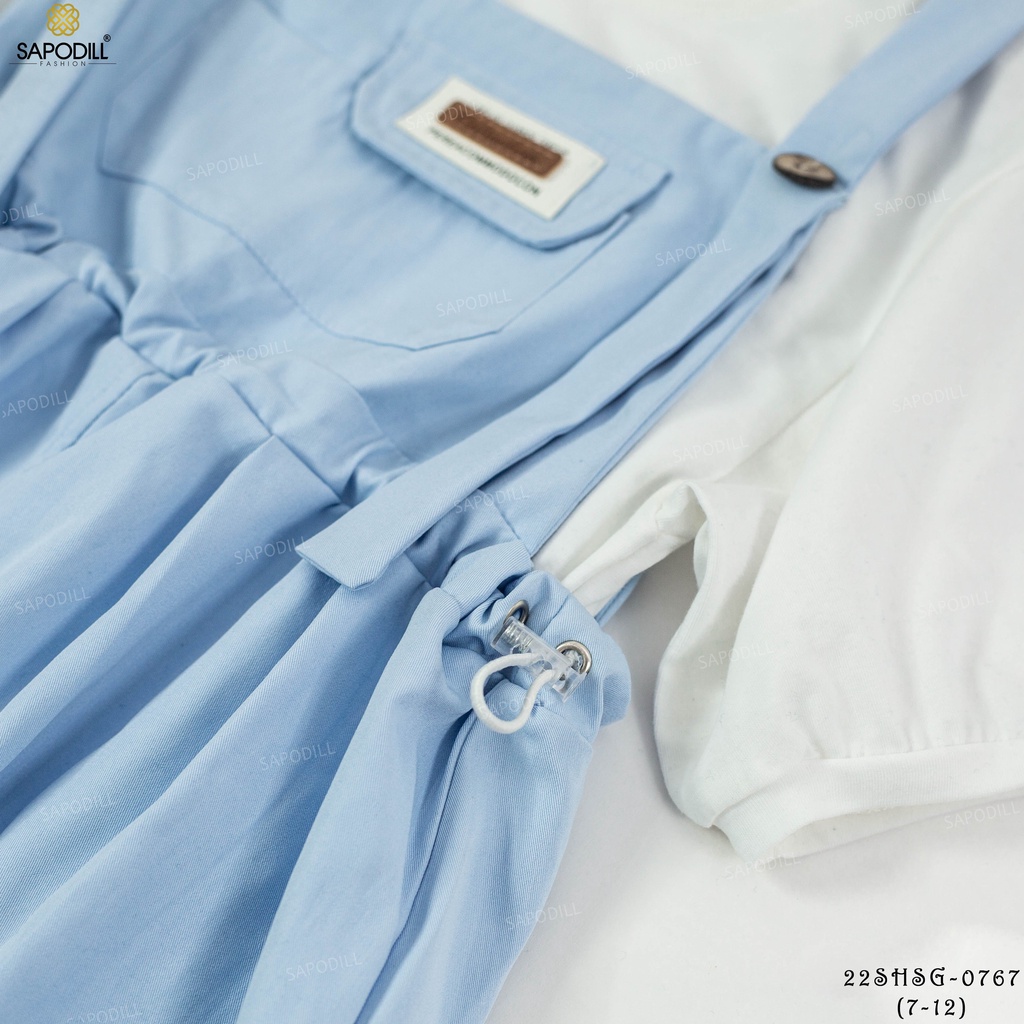 Váy đầm yếm cho bé size đại, màu xanh biển Sapodill từ 22kg đến 37kg