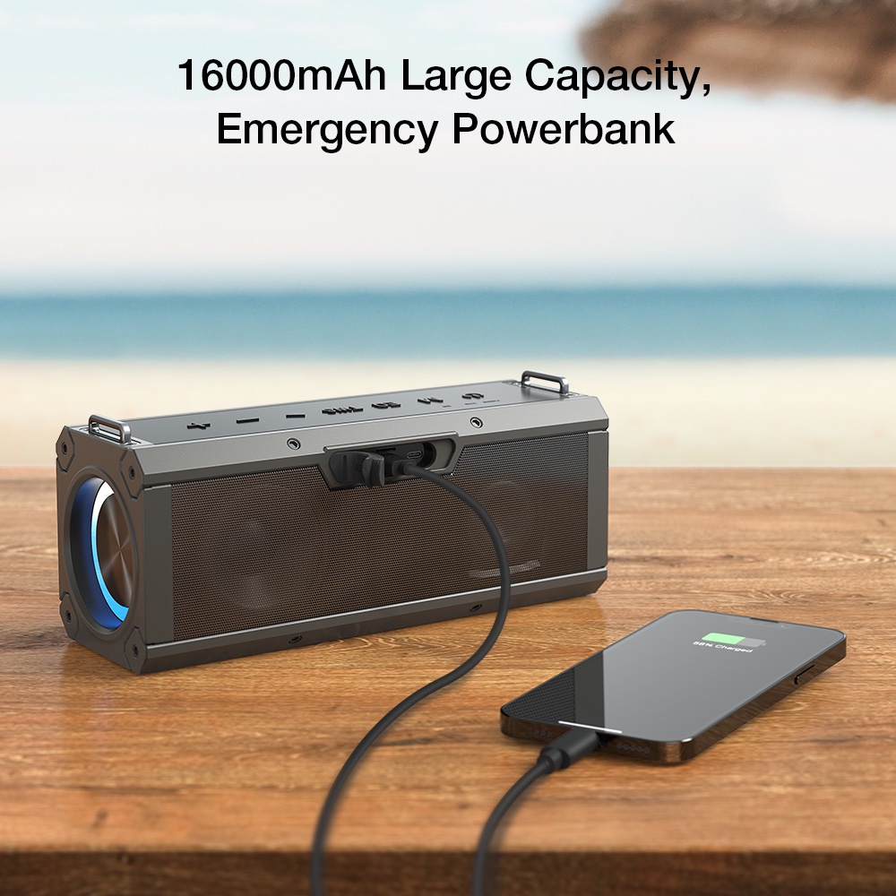 Loa bluetooth Blitzwolf BW-WA3 Pro 120W 16000mAh Bluetooth 5.0 TWS đèn LED RGB