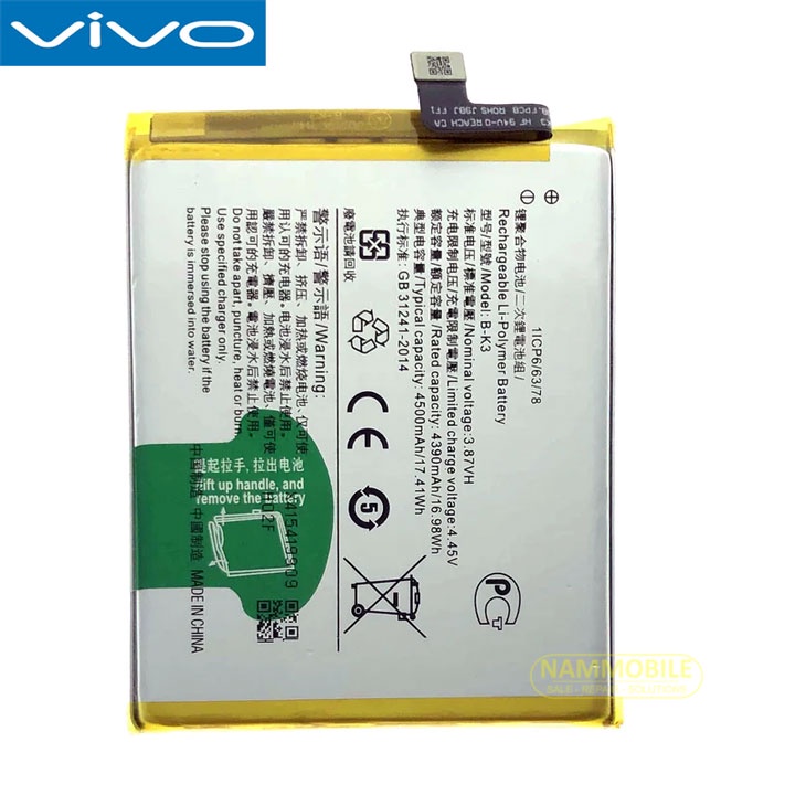 Pin Vivo S1 Pro, Y9S B-K3 4500mAh Zin + Tặng Keo Dán Pin + FreeShip