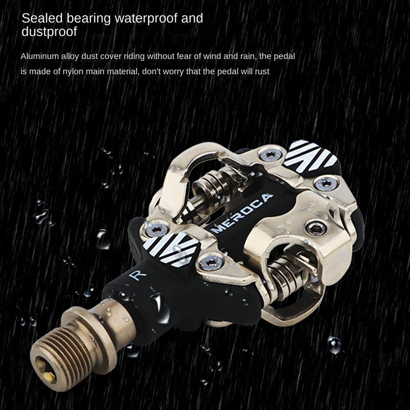 Meroca Bàn Đạp Tự Khóa Hai Mặt Bằng Nhôm Siêu Nhẹ Cho Xe Đạp Mtb