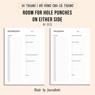 Template Monthly Planner - Journalholic
