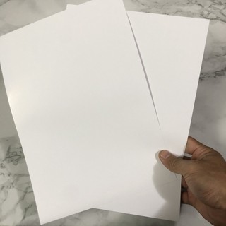 Combo 50 tờ giấy couche 250 gsm, khổ A4, 2 mặt bóng in tem thankyou