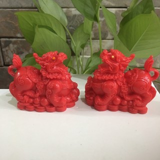Cặp tỳ hưu phong thủy màu đỏ mang tài lộc