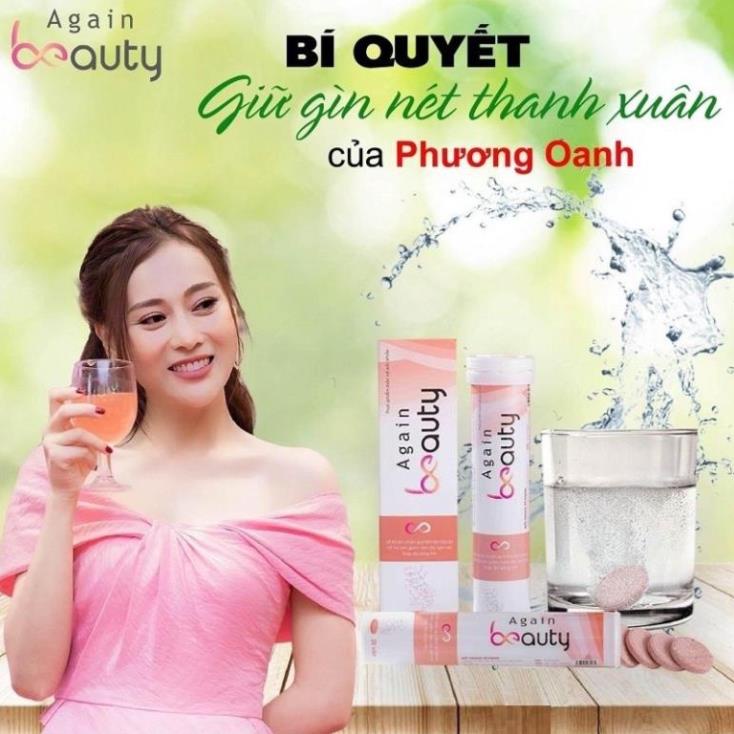Viên Sủi Làm Trắng, Trẻ Hóa Da, Mờ Nám, Chống Lão Hóa Again Beauty - Hộp 20 Viên